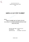 Khóa luận tốt nghiệp: Nâng cao hiệu quả sử dụng tài sản của công ty cổ phần kinh doanh Sao Việt Nissan Hà Nội