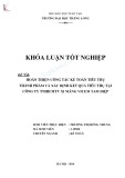 Khóa luận tốt nghiệp: Hoàn thiện công tác kế toán tiêu thụ thành phẩm và xác định kết quả tiêu thụ tại công ty TNHH MTV xi măng Vicem Tam Điệp