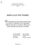 Khóa luận tốt nghiệp: Phân tích hiệu quả hoạt động kinh doanh của Công ty TNHH MTV Xuất nhập khẩu Thiết bị toàn bộ và Kỹ thuật (Technoimport) thông qua phân tích một số chỉ tiêu tài chính