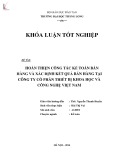 Khóa luận tốt nghiệp: Hoàn thiện công tác kế toán bán hàng và xác định kết quả bán hàng tại Công ty Cổ phần Thiết bị Khoa học và Công nghệ Việt Nam