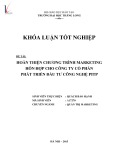 Khóa luận tốt nghiệp: Hoàn thiện chương trình marketing hỗn hợp cho Công ty Cổ phần Phát triển đầu tư Công nghệ PITP
