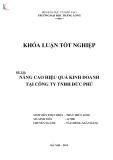 Khóa luận tốt nghiệp: Nâng cao hiệu quả kinh doanh tại công ty TNHH Đức Phú