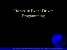 Lecture Introduction to Java programming - Chapter 16: Event-driven programming