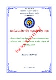 Khóa luận tốt nghiệp: Đánh giá hiệu quả kinh tế chăn nuôi gà thịt trên địa bàn xã Thạch Ngọc huyện Thạch Hà tỉnh Hà Tĩnh