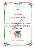 Khóa luận tốt nghiệp: Chuỗi cung sản phẩm chuối trên địa bàn huyện Hướng Hóa, tỉnh Quảng Trị