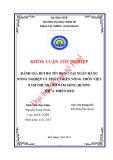 Khóa luận tốt nghiệp: Đánh giá rủi ro tín dụng tại Ngân hàng Nông nghiệp và Phát triển Nông thôn Việt Nam chi nhánh Nam sông Hương Thừa Thiên Huế