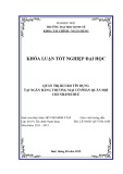 Khóa luận tốt nghiệp: Quản trị rủi ro tín dụng tại Ngân hàng thương mại cổ phần Quân đội Chi nhánh Huế