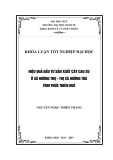 Khóa luận tốt nghiệp: Hiệu quả đầu tư sản xuất cây cao su ở xã Hương Thọ, thị xã Hương Trà, tỉnh Thừa Thiên Huế