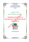 Khóa luận tốt nghiệp: Tình hình thu hút đầu tư trên địa bàn huyện Thanh Chương, tỉnh Nghệ An