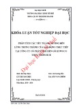 Khóa luận tốt nghiệp: Phân tích các yếu tố ảnh hưởng đến lòng trung thành của lao động trực tiếp tại Công ty Cổ Phần Chế Biến Gỗ Huwoco Thừa Thiên Huế