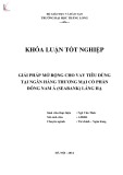 Khóa luận tốt nghiệp: Giải pháp mở rộng cho vay tiêu dùng tại Ngân hàng Thương mại Cổ phần Đông Nam Á (SeaBank) Láng Hạ