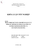 Khóa luận tốt nghiệp: Hoàn thiện kế toán chi phí sản xuất và tính giá thành sản phẩm tại Công ty Cổ phần kinh doanh nhà và xây dựng Hải Dương