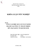 Khóa luận tốt nghiệp: Nâng cao hiệu quả sản xuất kinh doanh tại Công ty TNHH Quốc tế Khánh Sinh