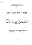 Khóa luận tốt nghiệp: Giải pháp nâng cao hiệu quả sử dụng đòn bẩy tại Công ty Cổ phần DCA Việt Nam