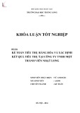 Khóa luận tốt nghiệp: Kế toán tiêu thụ và xác định kết quả tiêu thụ tại Công ty TNHH Một thành viên Nhật Long