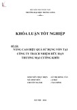 Khóa luận tốt nghiệp: Nâng cao hiệu quả sử dụng vốn tại Công ty Trách nhiệm hữu hạn Thương mại Cường Khôi