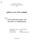 Khóa luận tốt nghiệp: Tăng cường huy động vốn tại Công ty TNHH Sơn Hải