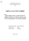 Khóa luận tốt nghiệp: Hoàn thiện công tác phân tích tài chính tại Công ty Cổ phần Thương mại Xuất nhập khẩu Tân Trường Thành