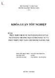 Khóa luận tốt nghiệp: Phát triển dịch vụ ngân hàng bán lẻ tại Ngân hàng thương mại cổ phần Đầu Tư Và Phát Triển Việt Nam Chi nhánh Nam Hà Nội