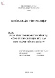 Khóa luận tốt nghiệp: Phân tích tình hình tài chính tại Công ty Trách nhiệm hữu hạn Một thành viên Cơ khí Z179