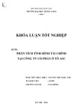 Khóa luận tốt nghiệp: Phân tích tình hình tài chính tại Công ty Cổ phần ô tô ASC