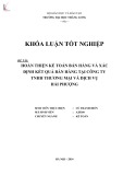 Khóa luận tốt nghiệp: Hoàn thiện kế toán bán hàng và xác định kết quả bán hàng tại Công ty Thương mại và Dịch vụ Hải Phượng