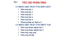 Bài 2: Tốc độ phản ứng