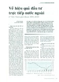 Về hiệu quả đầu tư trực tiếp nước ngoài ở Việt Nam giai đoạn 2001 - 2010