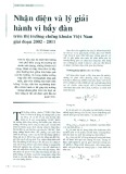 Nhận diện và lý giải hành vi bầy đàn trên thị trường chứng khoán Việt Nam giai đoạn 2002 - 2011