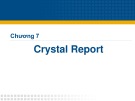 Bài giảng Chuyên đề C#: Chương 7 - Crystal Report