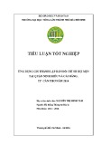 Tiểu luận tốt nghiệp Hệ thống thông tin địa lý: Ứng dụng GIS thành lập bản đồ chỉ số bụi mịn tại quận Ninh Kiều và Cái Răng, TP Cần Thơ năm 2014