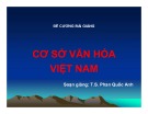 Đề cương bài giảng Cơ sở văn hóa Việt Nam: Bài 1 - Một số khái niệm cơ bản