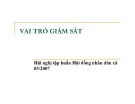 Bài giảng Vai trò giám sát