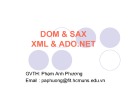 Bài giảng DOM & SAX XML & ADO.NET