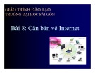 Bài giảng Tin học căn bản & văn phòng: Chương 8 - Căn bản về Internet