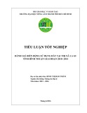 Tiểu luận tốt nghiệp Hệ thống thông tin địa lý: Đánh giá biến động sử dụng đất tại thị xã La Gi tỉnh Bình Thuận giai đoạn 2010 - 2014