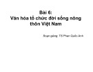 Bài giảng Bài 6: Văn hóa tổ chức đời sống nông thôn Việt Nam