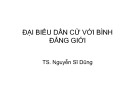 Bài giảng Đại biểu dân cử với bình đẳng giới