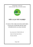 Tiểu luận tốt nghiệp Hệ thống thông tin địa lý: Ứng dụng công nghệ GIS đánh giá biến động sử dụng đất thành phố Thủ Dầu Một, tỉnh Bình Dương giai đoạn 2010 - 2014