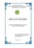 Khóa luận tốt nghiệp Hệ thống thông tin địa lý: Ứng dụng GIS trong quản lý nước tại Quản Lộ Phụng Hiệp