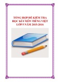 Tổng hợp đề kiểm tra học kì 1 môn Tiếng Việt lớp 5 năm 2015-2016