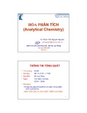 Bài giảng Hóa phân tích (Analytical chemistry) - TS. Phạm Trần Nguyên Nguyên