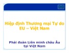 Bài giảng Hiệp định Thương mại Tự do EU – Việt Nam