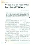 Về một loại mô hình dự báo lạm phát tại Việt Nam