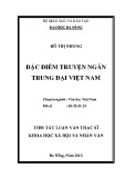 Tóm tắt luận văn Thạc sĩ Khoa học xã hội và nhân văn: Đặc điểm truyện ngắn trung đại Việt Nam