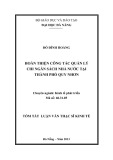 Tóm tắt luận văn Thạc sĩ Kinh tế: Hoàn thiện công tác quản lý chi ngân sách Nhà nước tại Thành phố Quy Nhơn