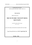 Tóm tắt Luận văn Thạc sĩ Ngôn ngữ học: Một số tín hiệu thẩm mĩ trong thơ Tố Hữu