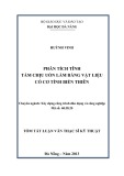 Tóm tắt luận văn Thạc sĩ Kỹ thuật: Phân tích tĩnh tấm chịu uốn làm bằng vật liệu có cơ tính biến thiên