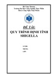 Tiểu luận: Quy trình định tính Shigella