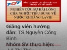 Bài thuyết trình nhóm: Nghiên cứu sự hài lòng của người tiêu dùng về nước khoáng Lavie